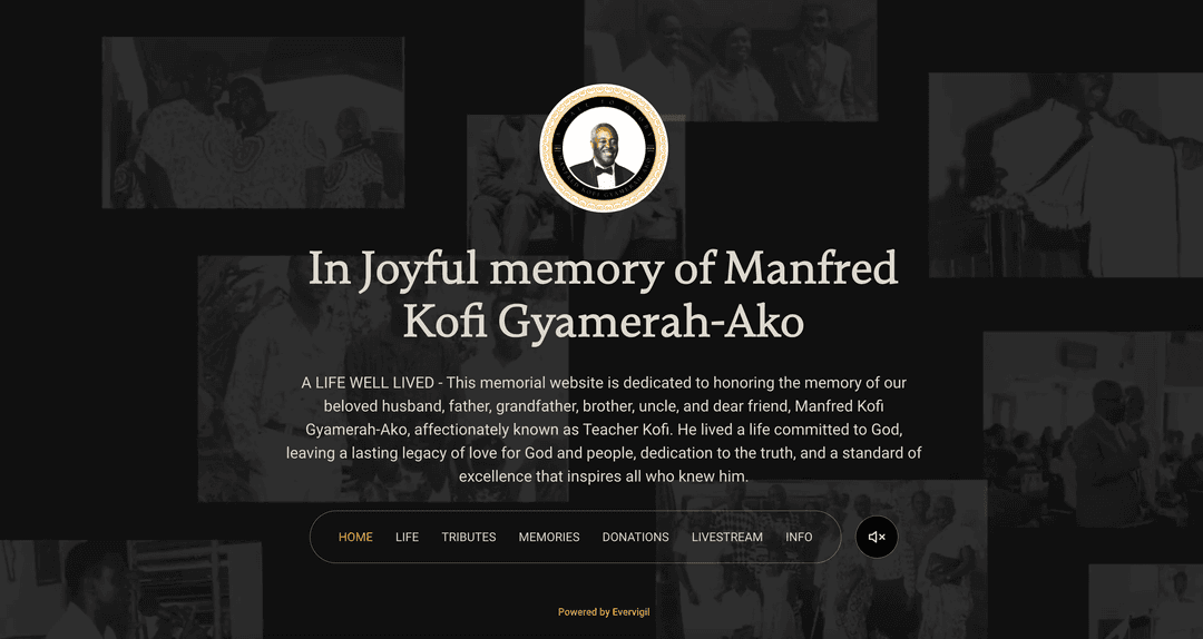 thumbnail of Teacher Kofi Tribute Website project